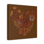 Terra Cotta Floral Heart Canvas