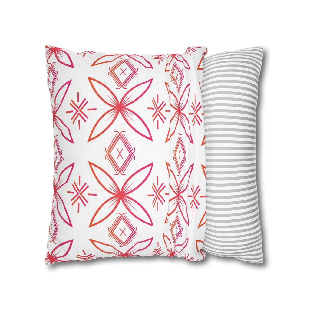 Fuli (Pink & Orange) Square Pillow Case