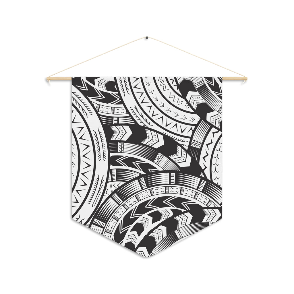 Black and White Tatau Pennant Banner