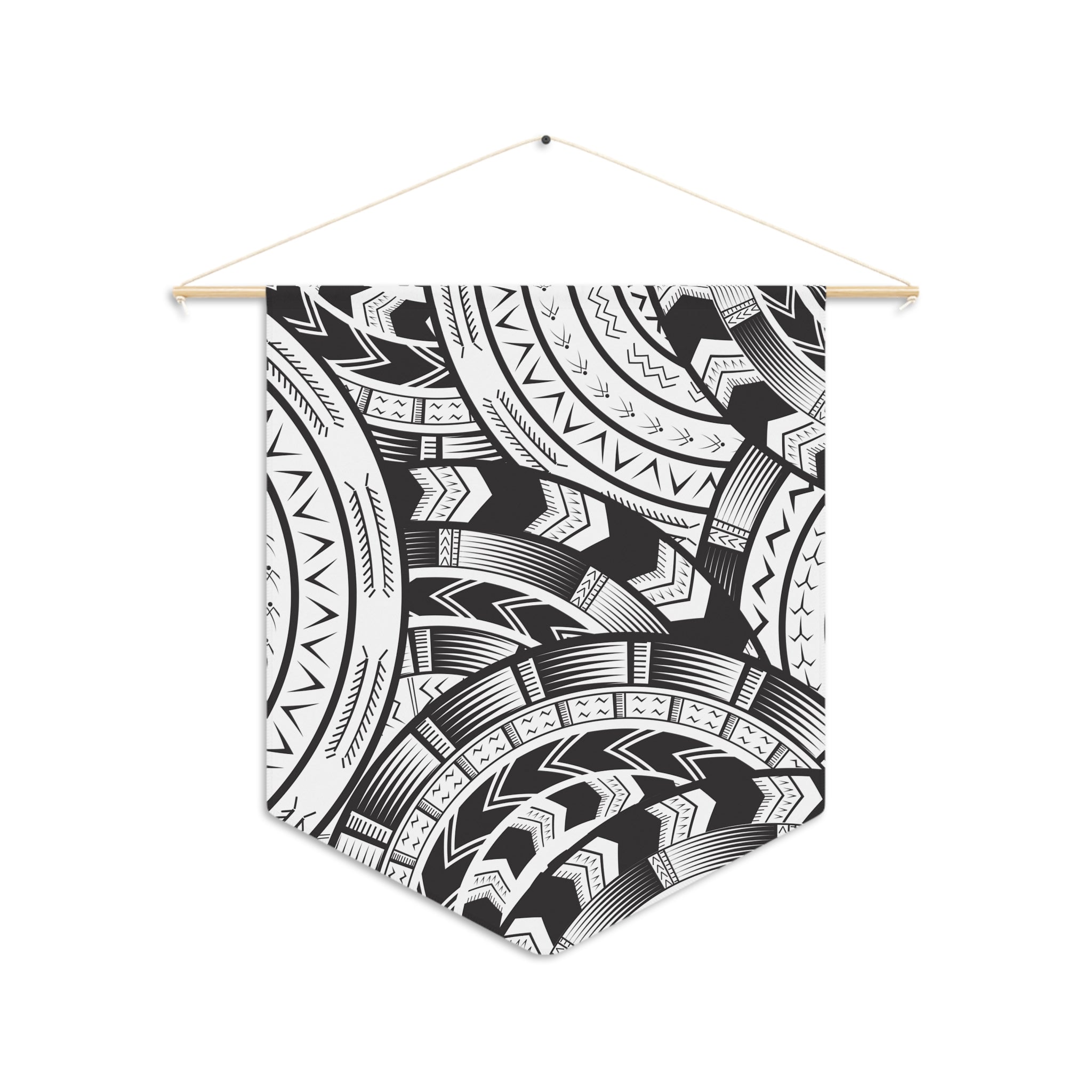 Black and White Tatau Pennant Banner