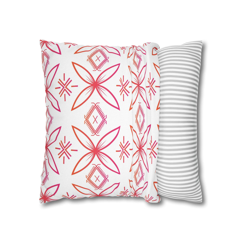 Fuli (Pink & Orange) Square Pillow Case
