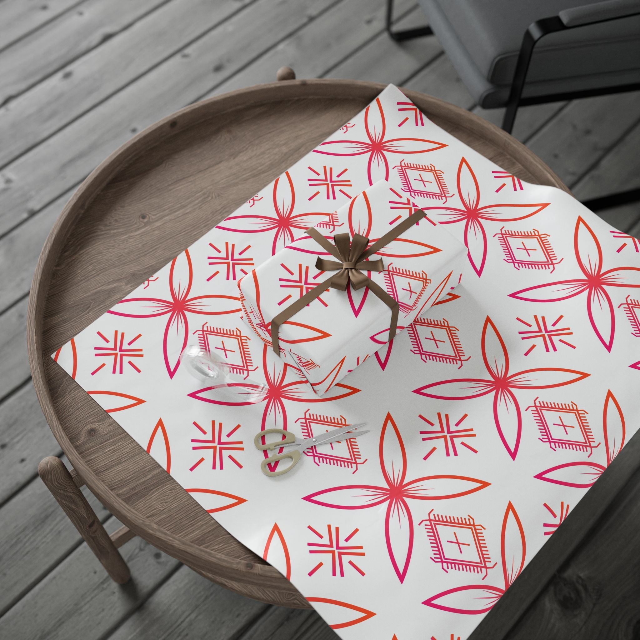 Fuli (Pink & Orange) Wrapping Paper
