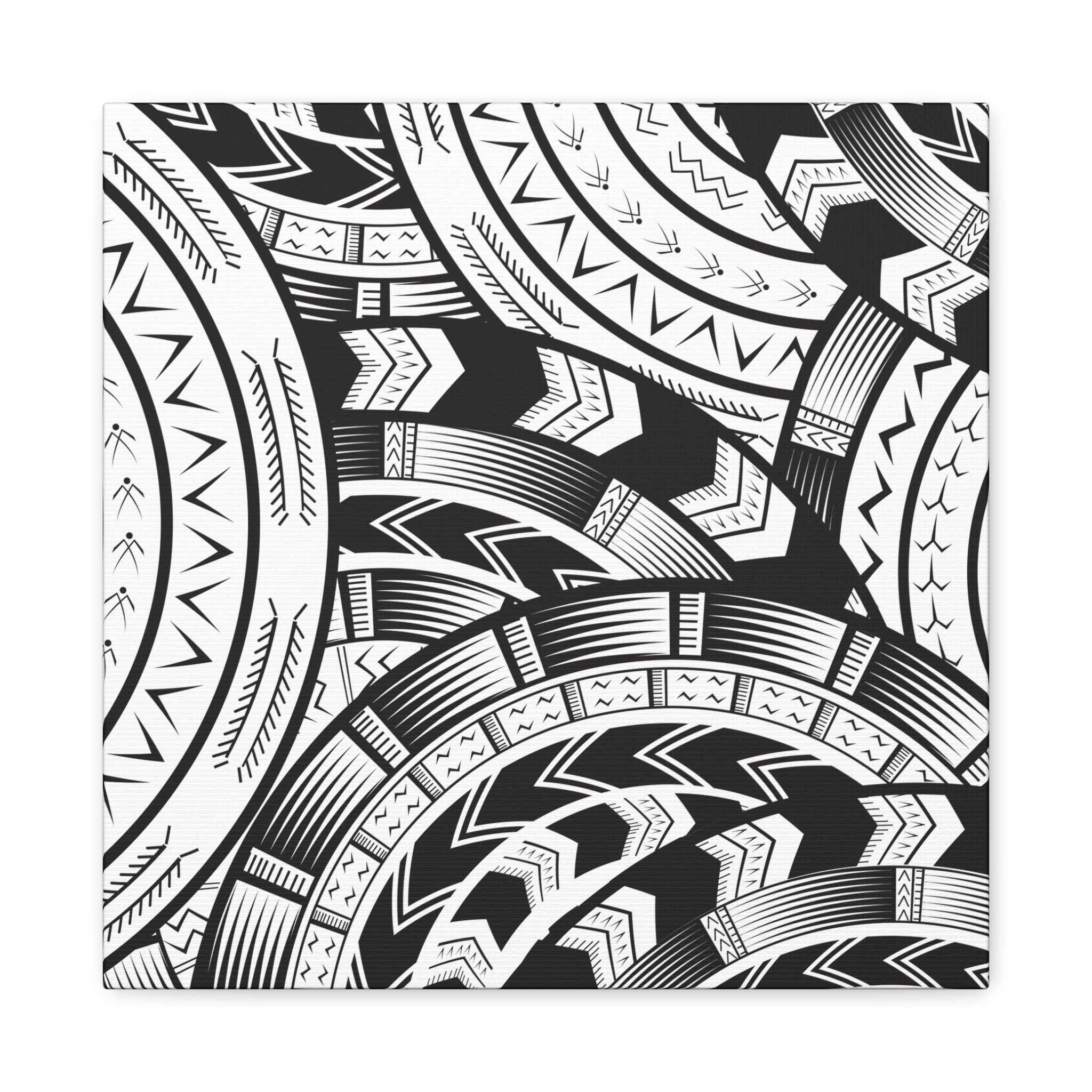 Black and White Tatau Canvas