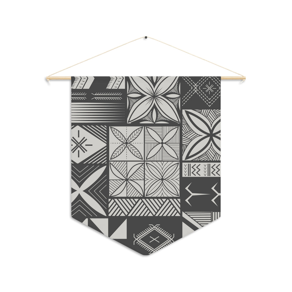 Maluelue (Black & Grey) Pennant Banner