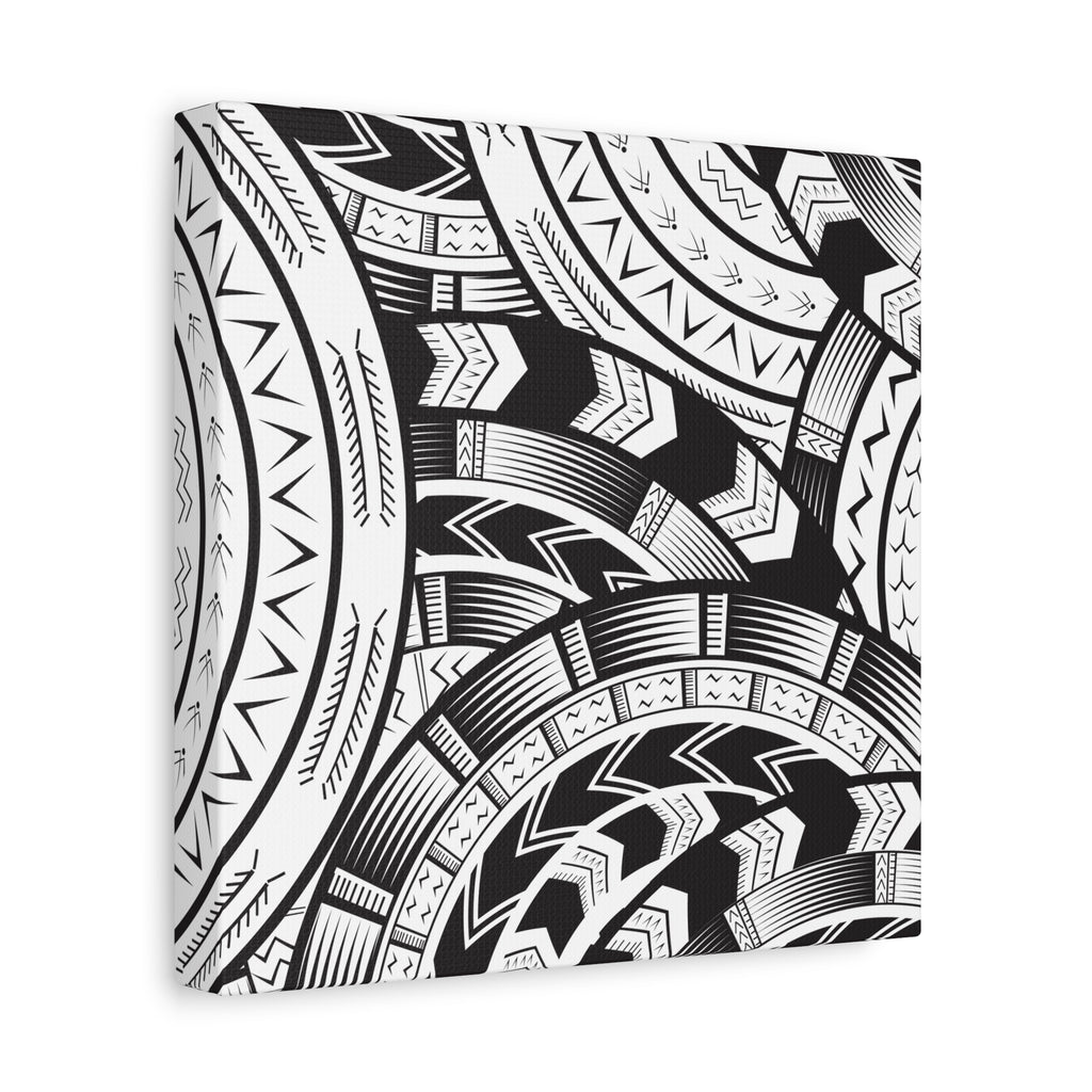 Black and White Tatau Canvas