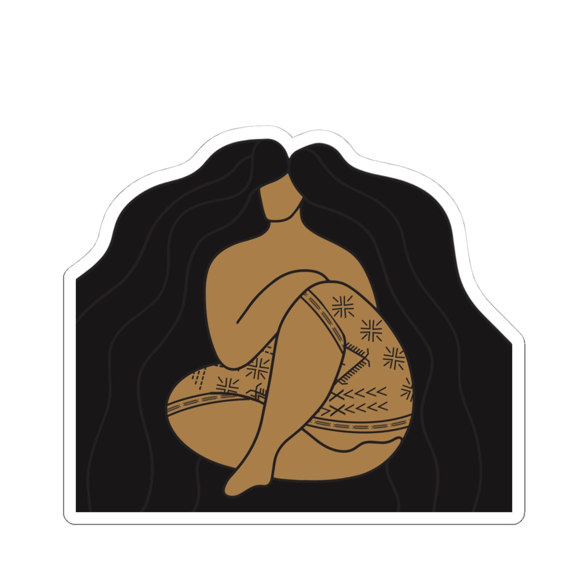 Samoan Malu and Long Hair Don't Care Sticker