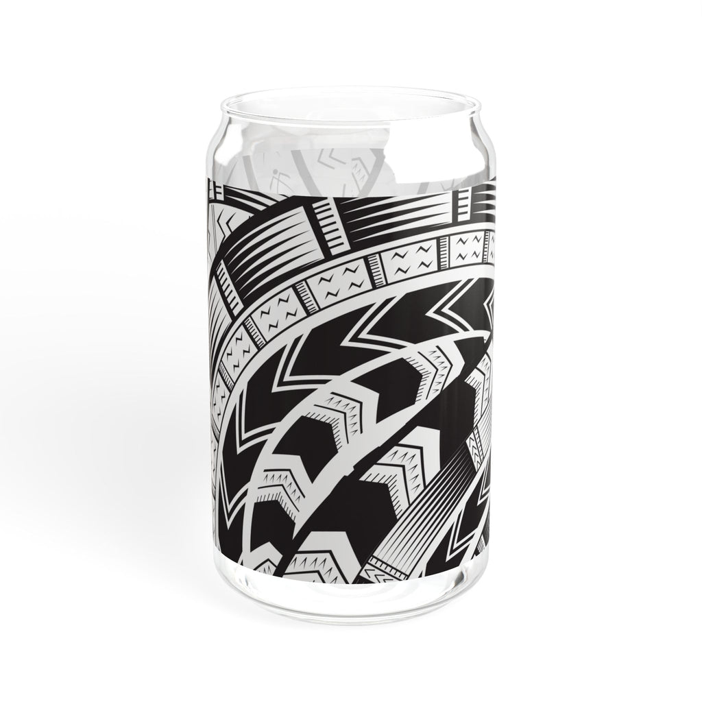 Black and White Tatau Sipper Glass