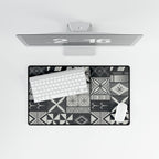 Maluelue (Black & Grey) Desk Mat