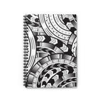 Black and White Tatau Spiral Notebook