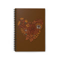 Terra Cotta Floral Heart Spiral Notebook