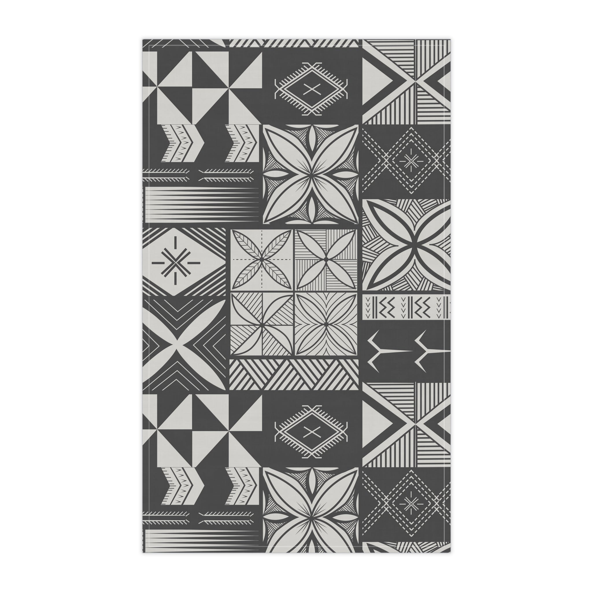 Maluelue (Black & Grey) Tea Towel