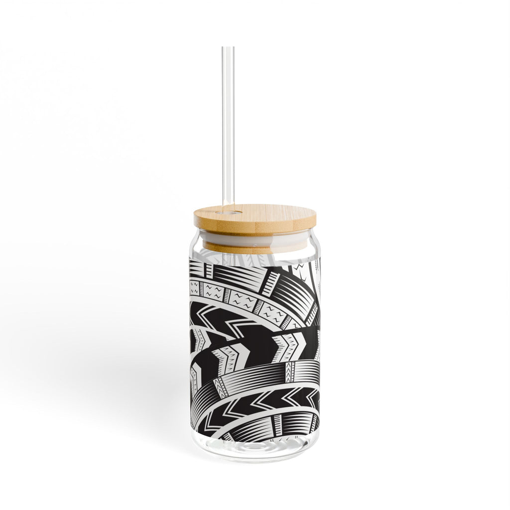 Black and White Tatau Sipper Glass
