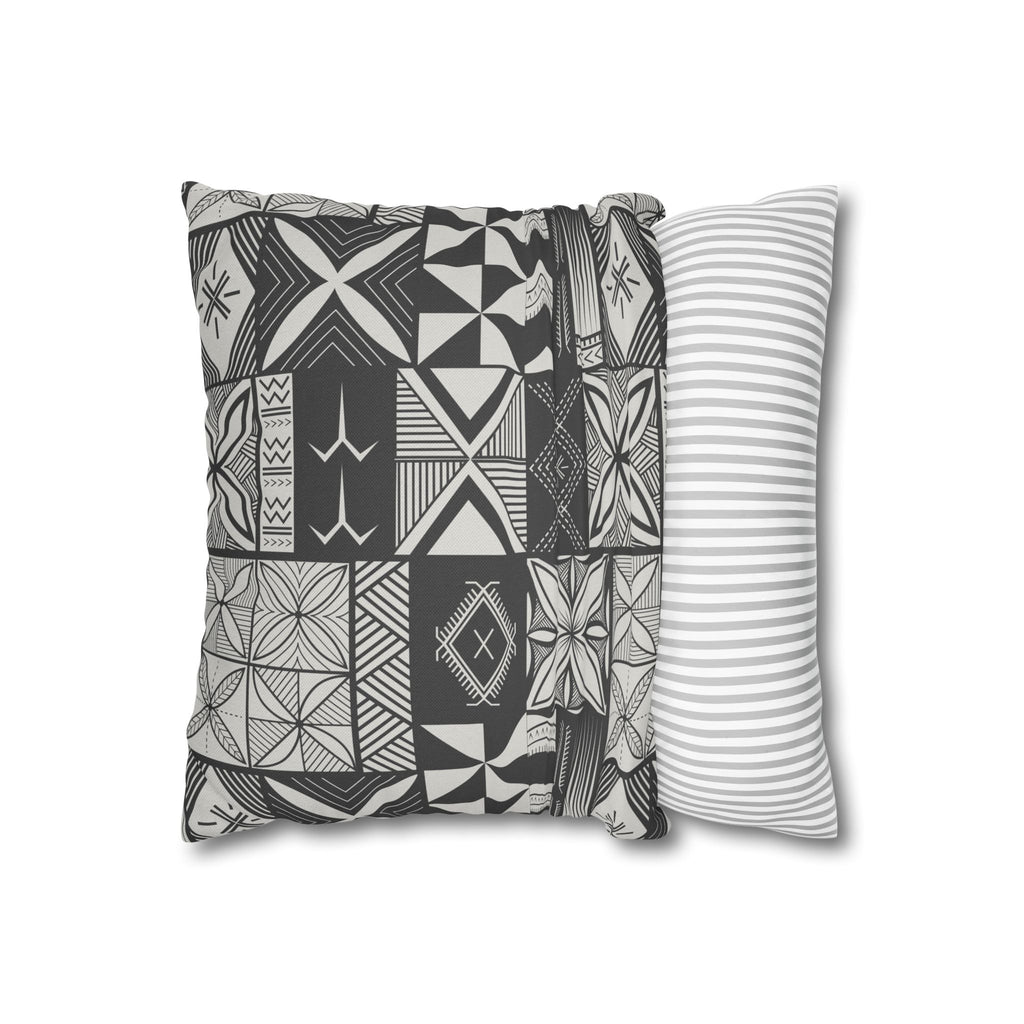 Maluelue (Black & Grey) Square Pillow Case