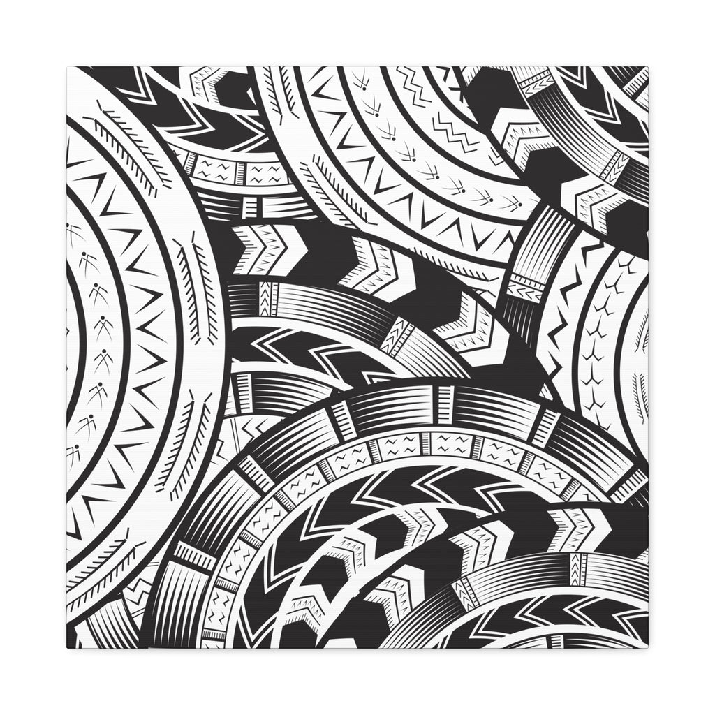Black and White Tatau Canvas