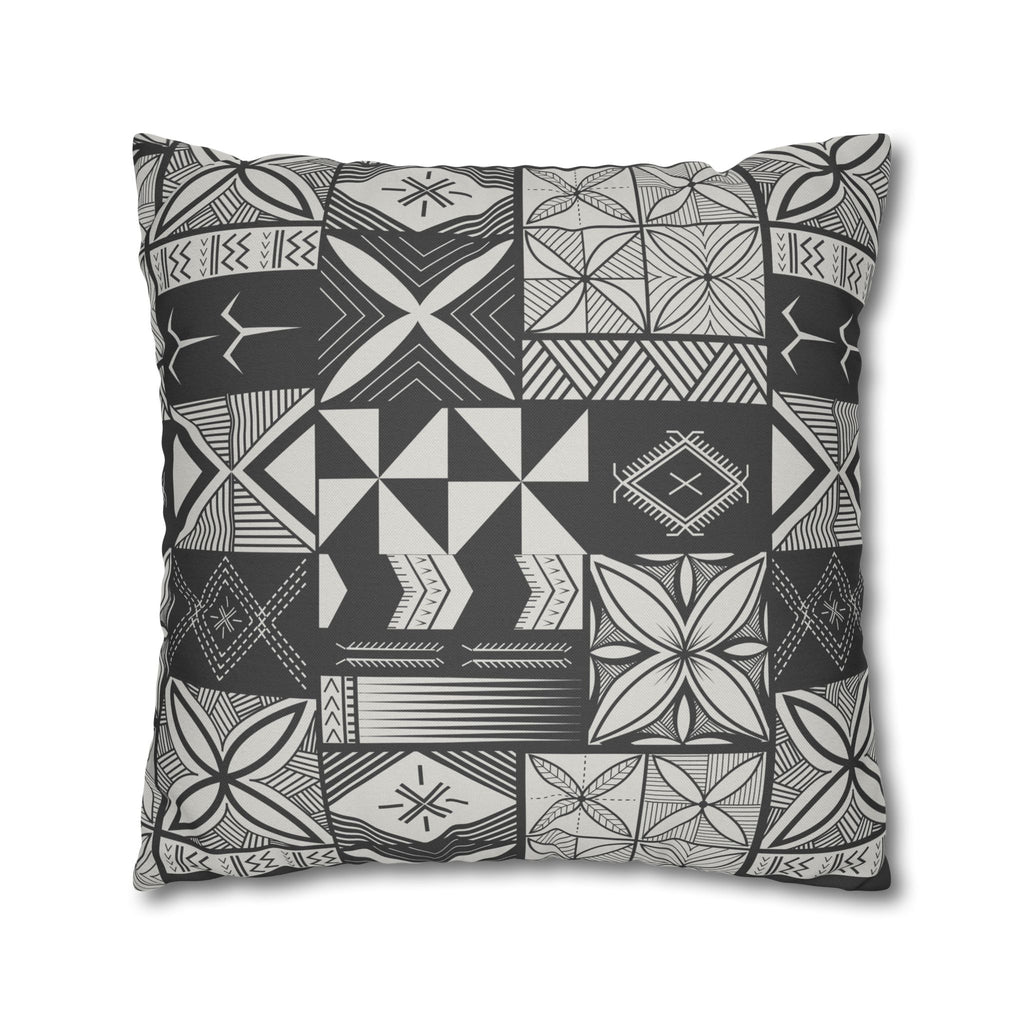 Maluelue (Black & Grey) Square Pillow Case
