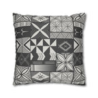 Maluelue (Black & Grey) Square Pillow Case