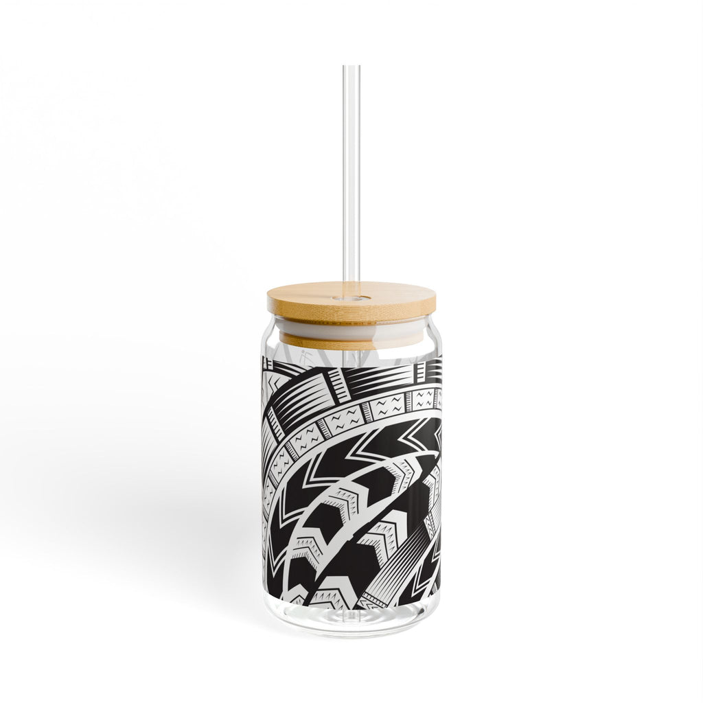 Black and White Tatau Sipper Glass