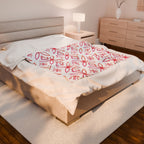 Fuli (Pink & Orange) Velveteen Plush Blanket