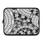 Black and White Tatau Laptop Sleeve