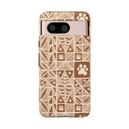 Manu Brown Tribal Paw Print Phone Case — Patterned All-Over-Print Phone Case