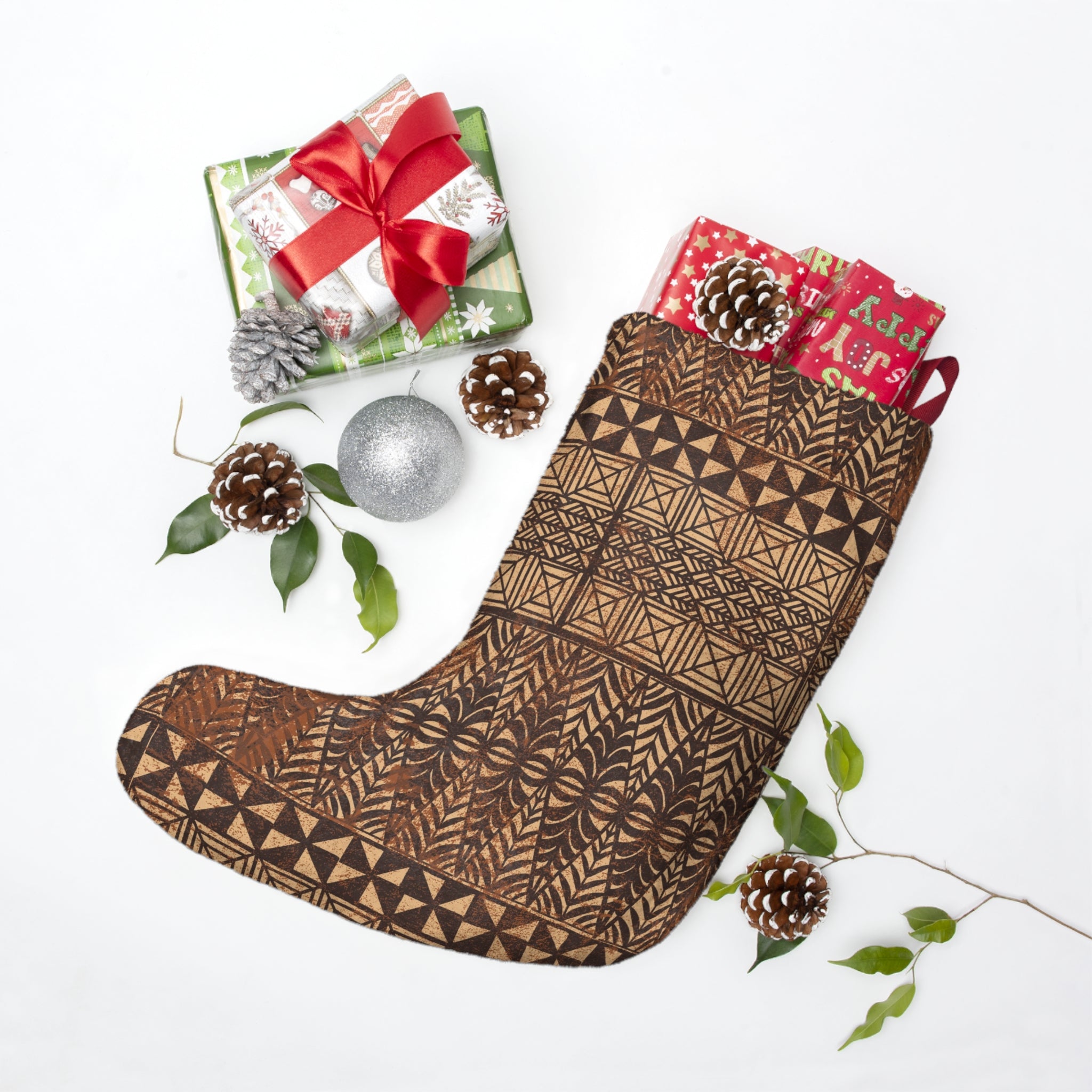 Tongan Ngatu Christmas Stocking