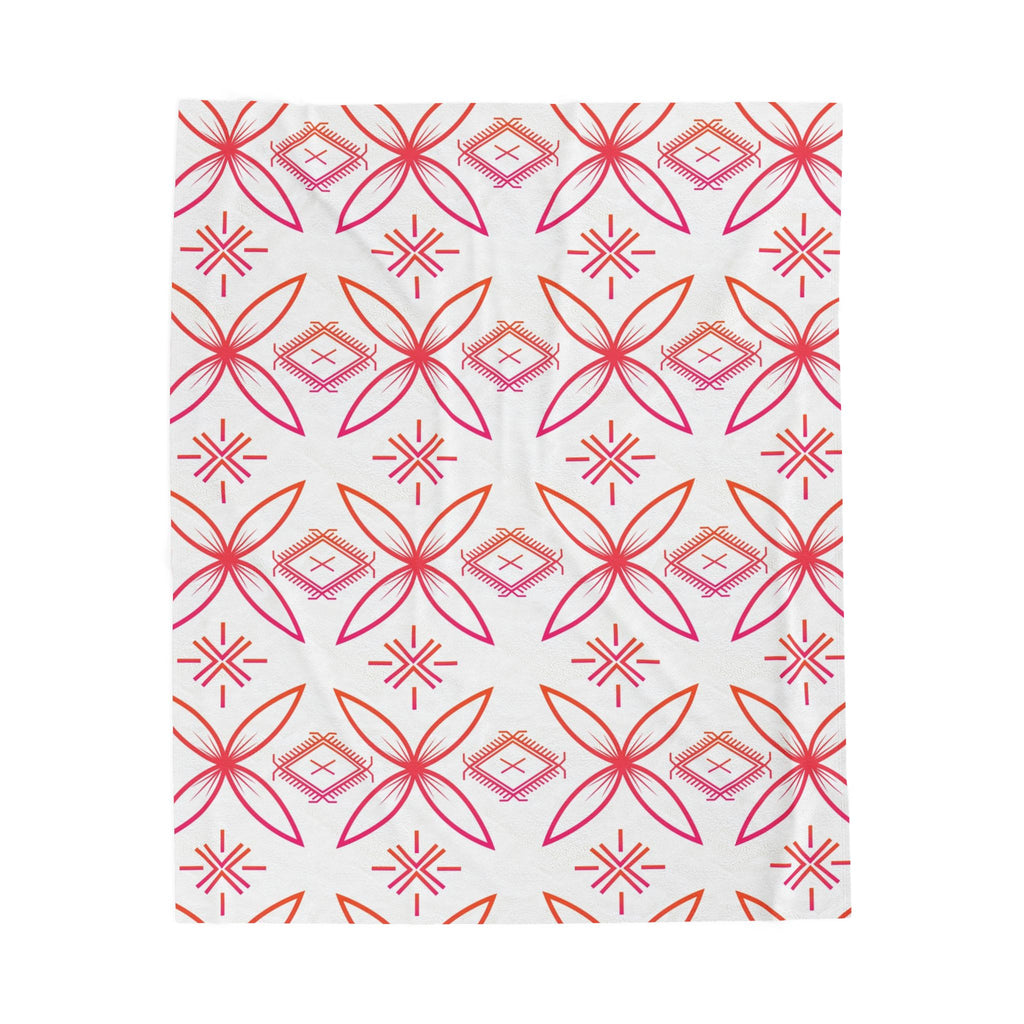 Fuli (Pink & Orange) Velveteen Plush Blanket