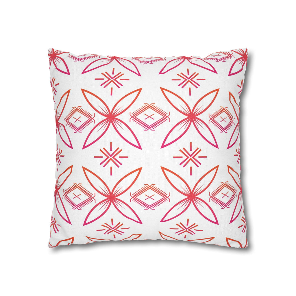 Fuli (Pink & Orange) Square Pillow Case