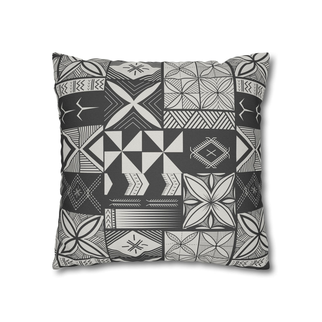 Maluelue (Black & Grey) Square Pillow Case