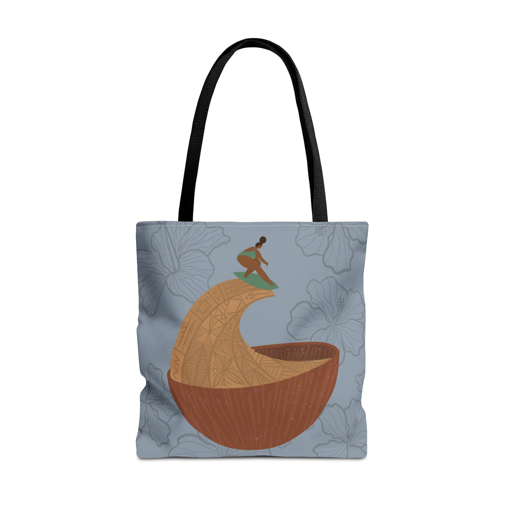 Surfing Kava Queen Tote Bag