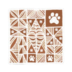 Manu Brown Tribal Paw Print Sticker — Patterned All-Over-Print Sticker
