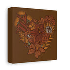 Terra Cotta Floral Heart Canvas