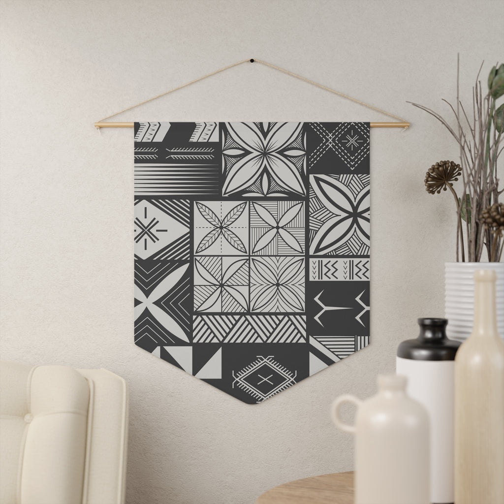 Maluelue (Black & Grey) Pennant Banner