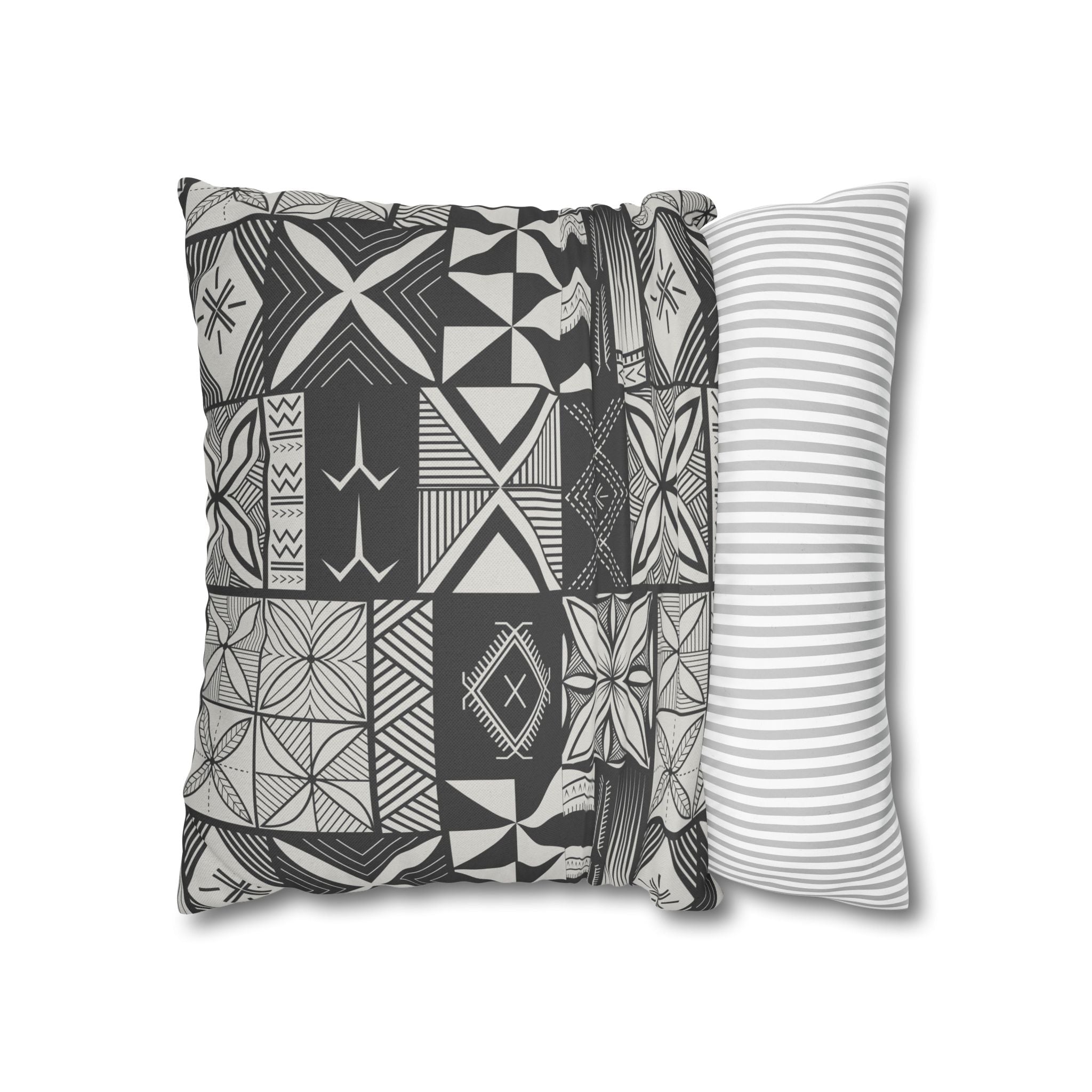 Maluelue (Black & Grey) Square Pillow Case