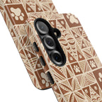 Manu Brown Tribal Paw Print Phone Case — Patterned All-Over-Print Phone Case