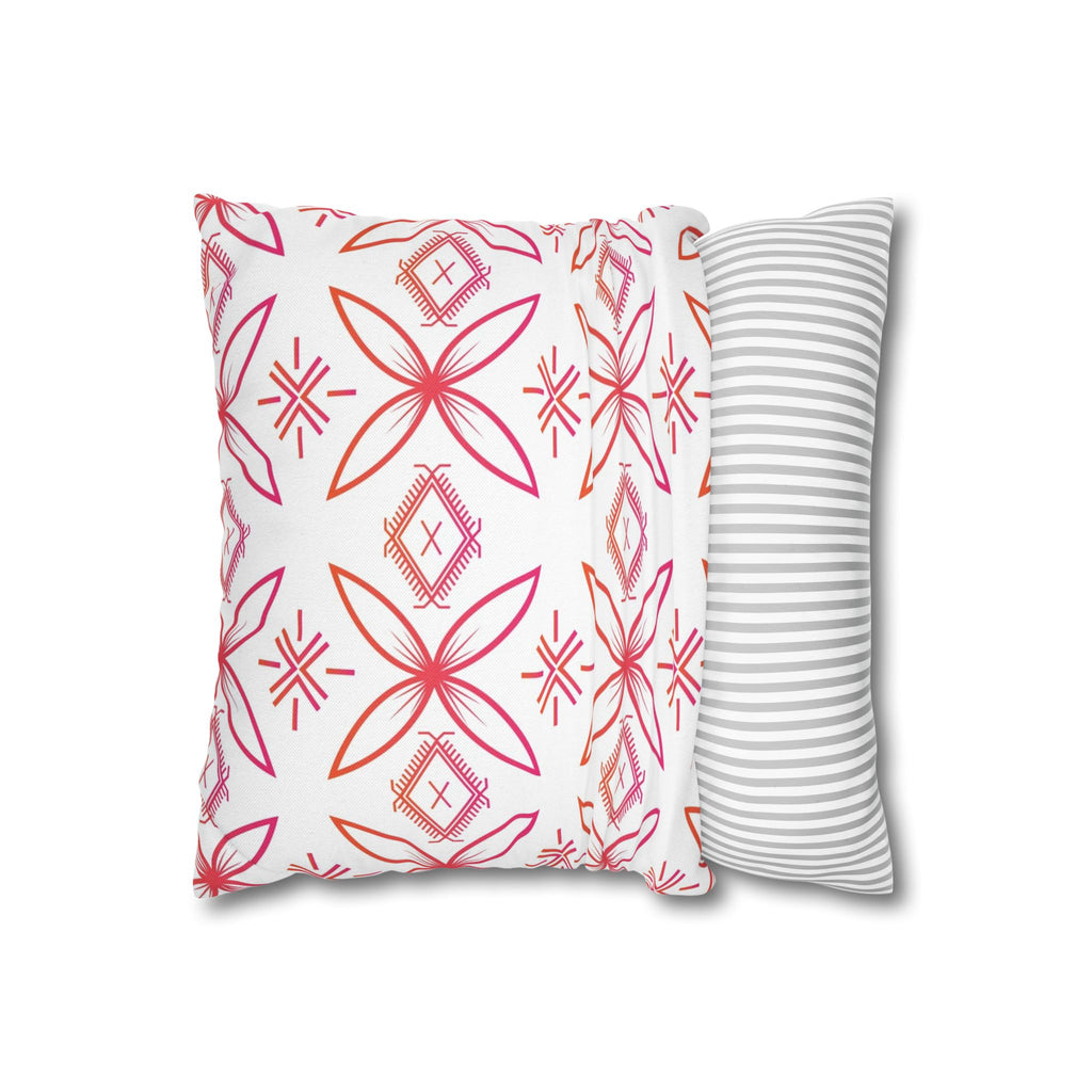 Fuli (Pink & Orange) Square Pillow Case