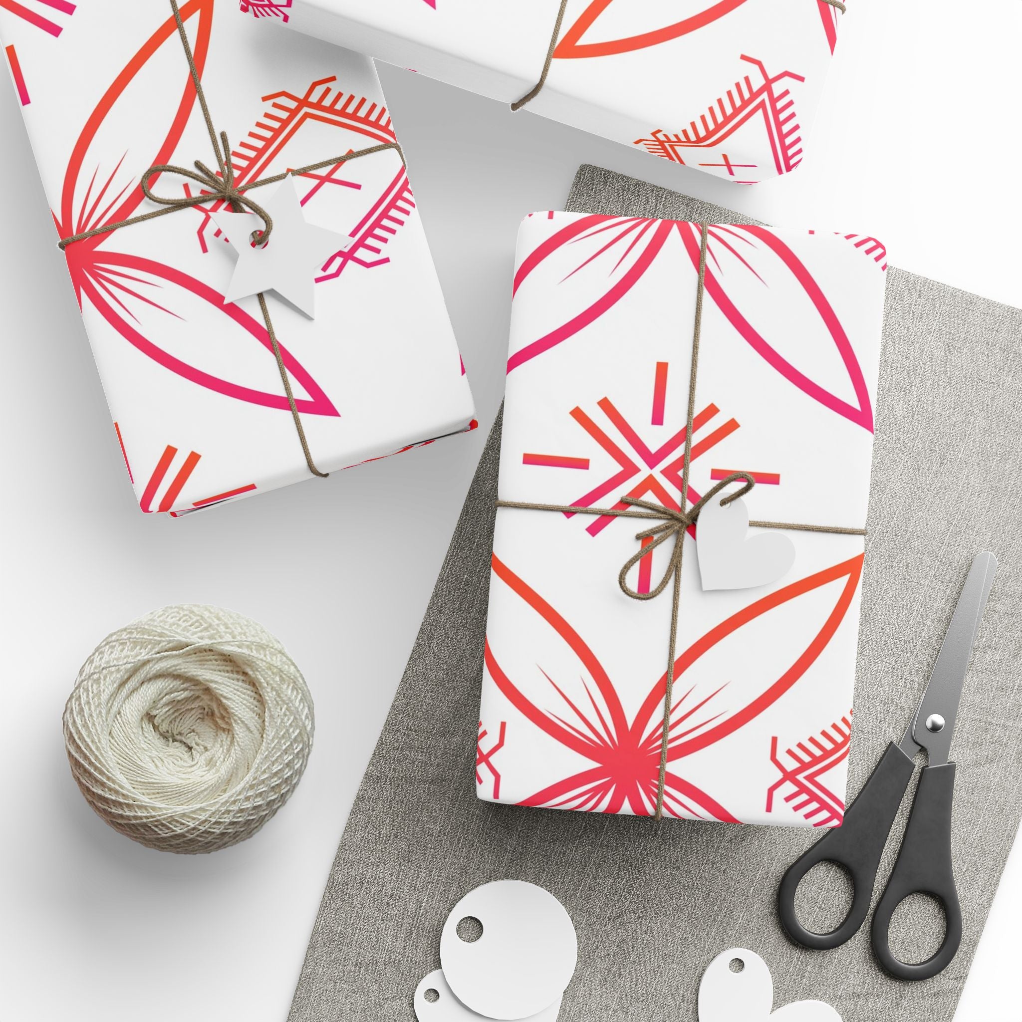 Fuli (Pink & Orange) Wrapping Paper