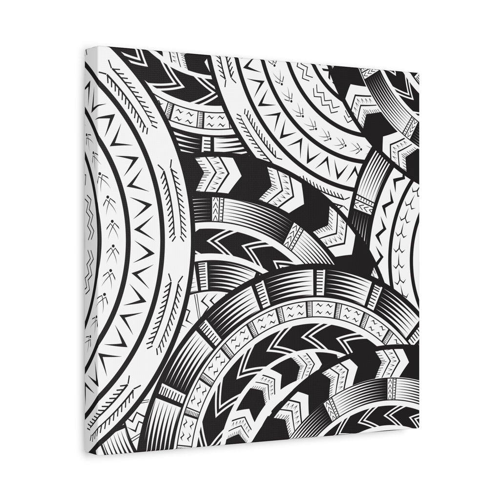Black and White Tatau Canvas
