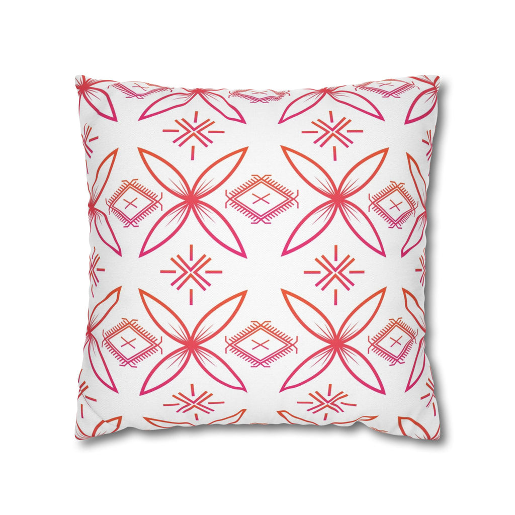 Fuli (Pink & Orange) Square Pillow Case