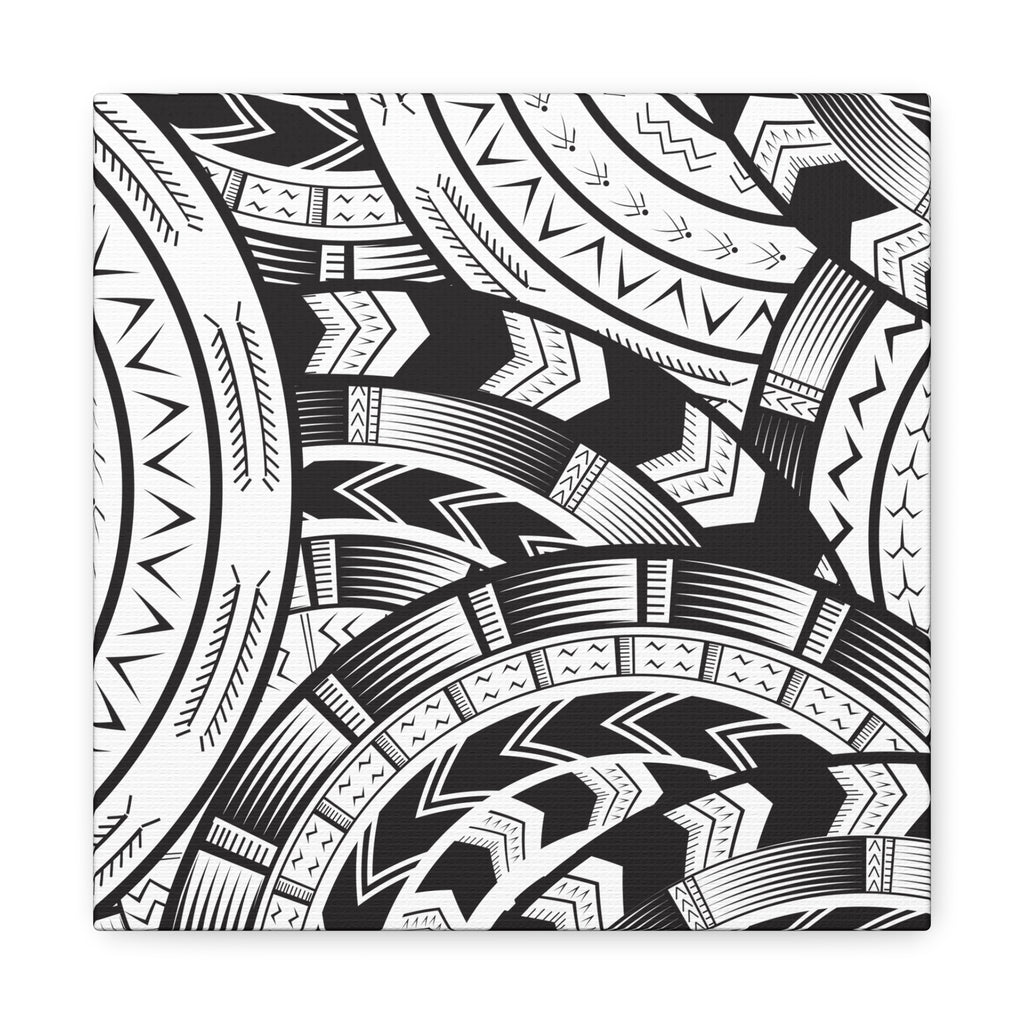 Black and White Tatau Canvas