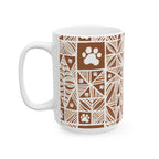 Manu Paw Print Pattern Ceramic Mug (11oz)