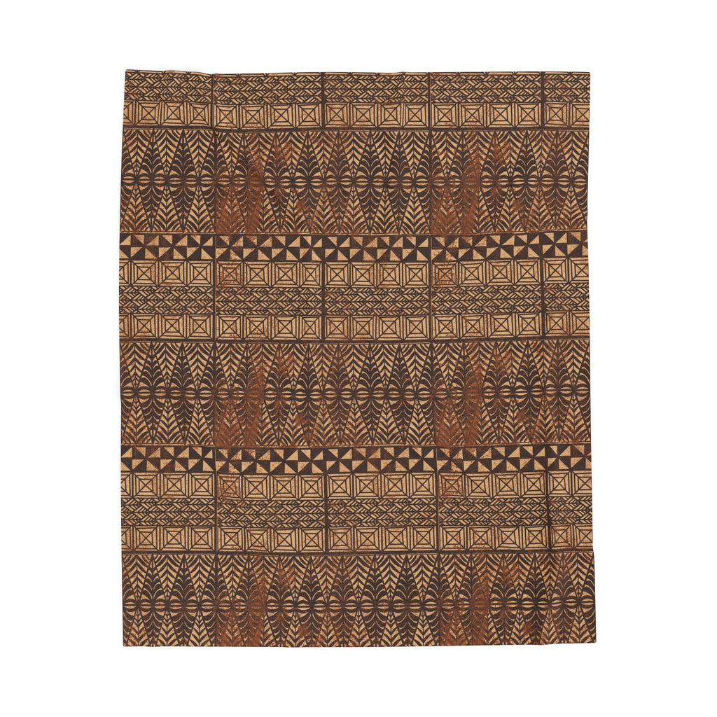 Tongan Ngatu Velveteen Plush Blanket