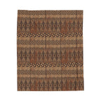 Tongan Ngatu Velveteen Plush Blanket