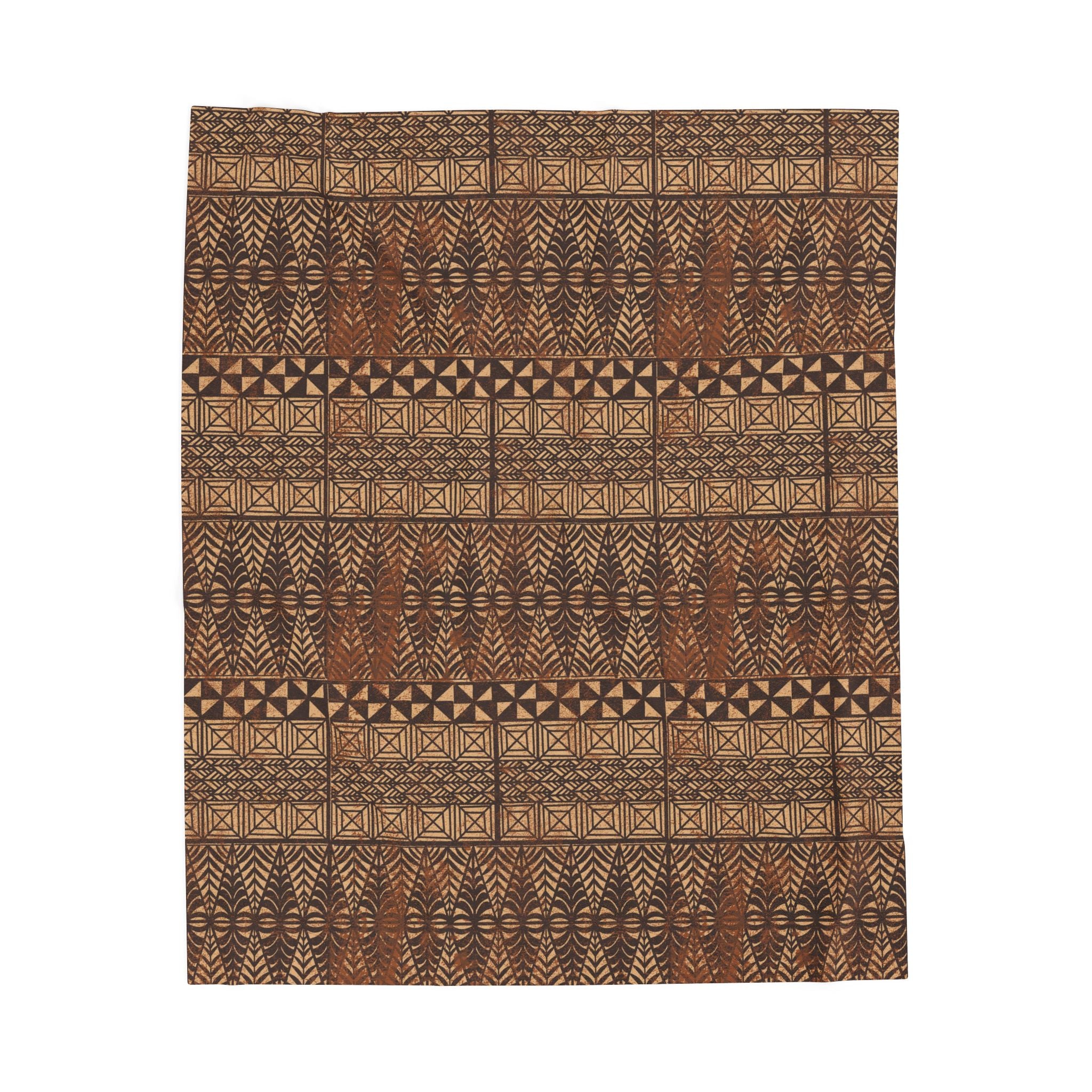 Tongan Ngatu Velveteen Plush Blanket