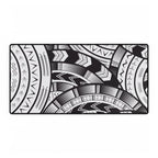 Black and White Tatau Desk Mat