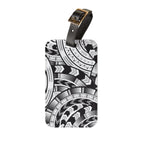 Black and White Tatau Luggage Tag