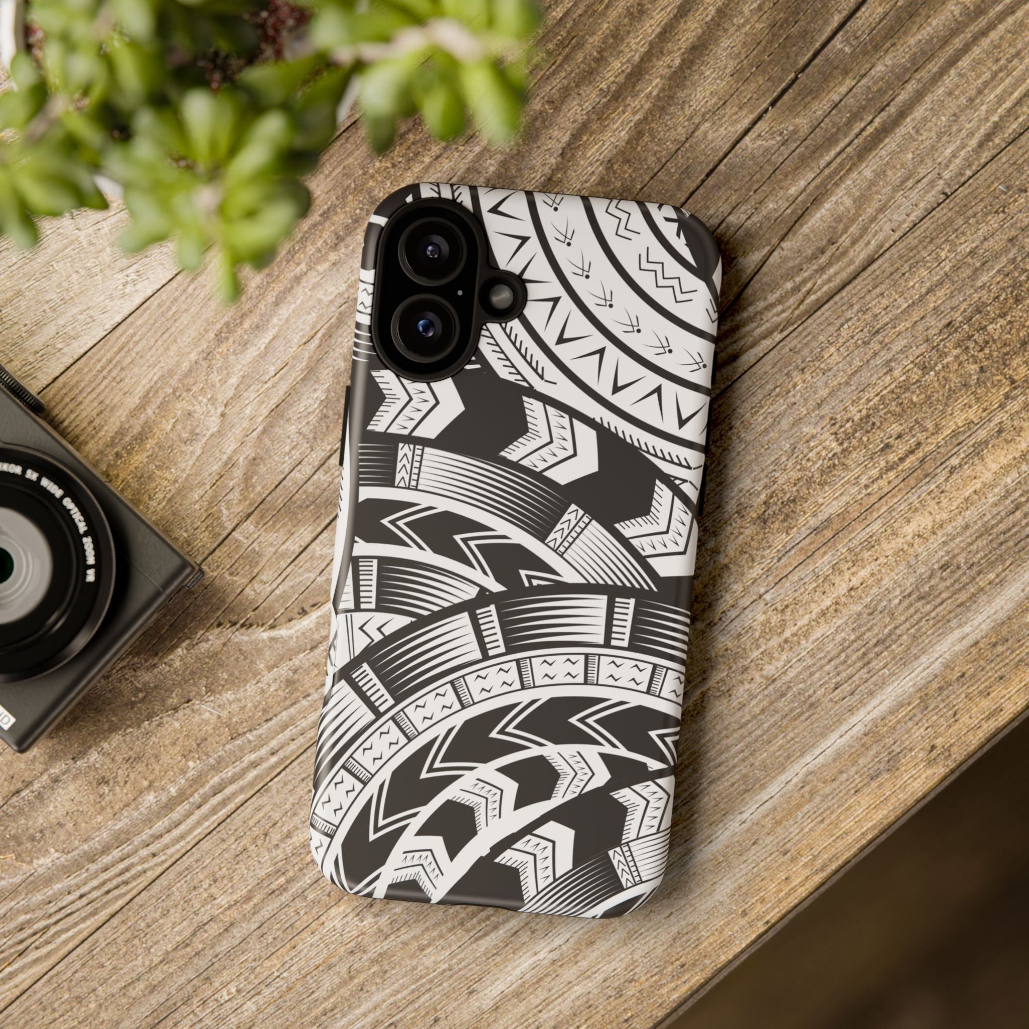 Black and White Tatau Phone Case