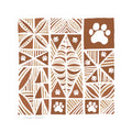 Manu Brown Tribal Paw Print Sticker — Patterned All-Over-Print Sticker