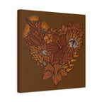 Terra Cotta Floral Heart Canvas