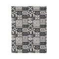 Maluelue (Black & Grey) Velveteen Plush Blanket