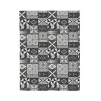 Maluelue (Black & Grey) Velveteen Plush Blanket